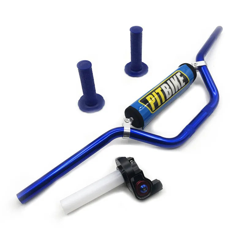 Manillar, puños y acelerador para pit bike
