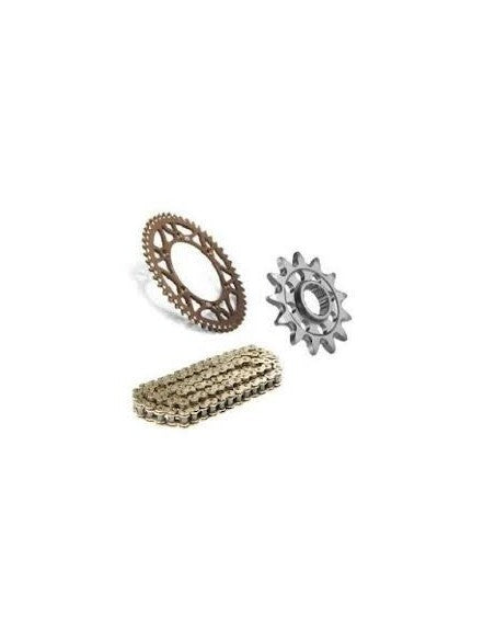 Kit de transmisión para pit bike: cadena, corona y piñón