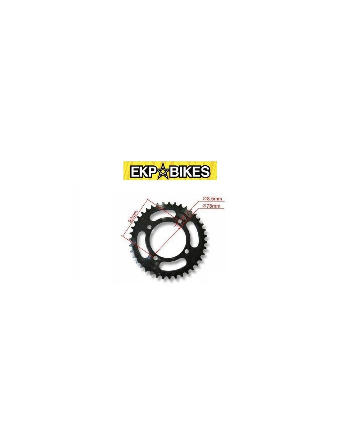 Corona hierro Pit Bike 4 agujeros Paso 420