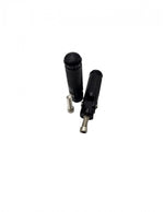 Estriberas metálicas redondas negras abatibles para Pit Bike