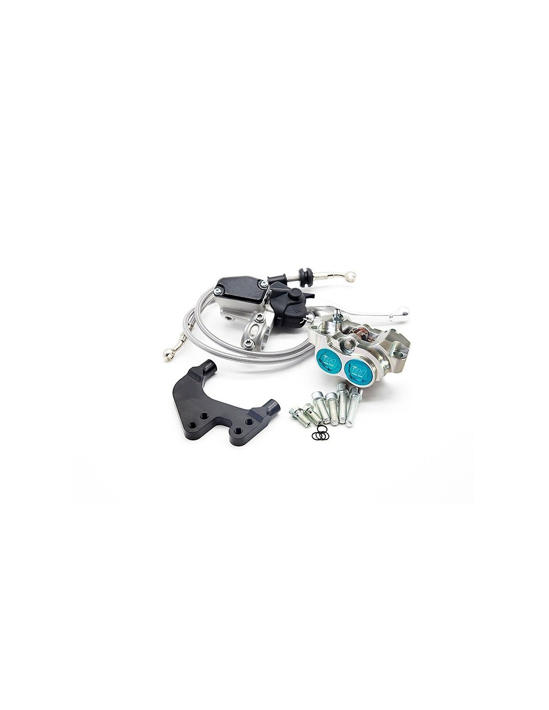 Kit completo de freno delantero 8.1 con pinza New Era para Yamaha Jog R / Aerox / Nitro, horquillas Paioli F33 y horquillas Stag