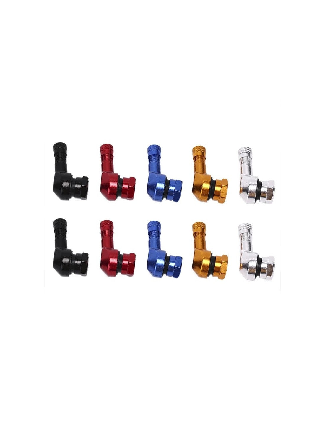 Valvulas aluminio 90º para llantas de pit bike 2 piezas 11.3 mm